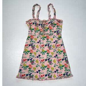 Urban Outfitters Robin Fruit Patterned Sleeveless Mini Dress / Sz M / Coquette